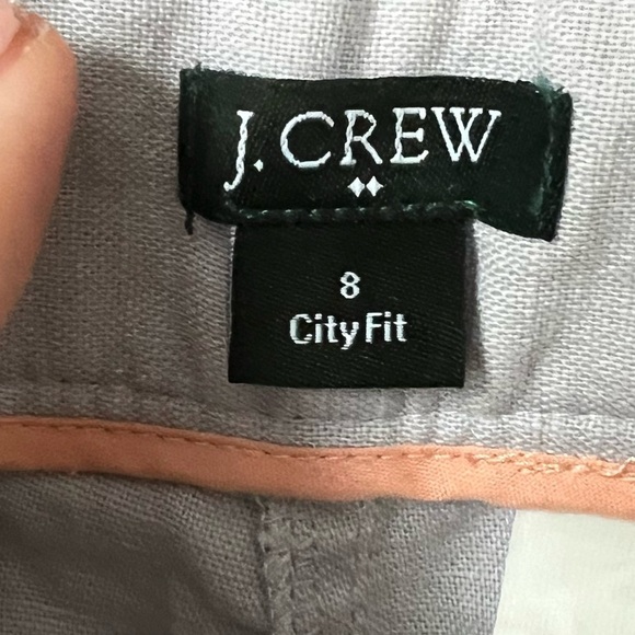 J.CREW Women’s CityFit Drawstring Linen Blend Wide Leg Light Grey Pants Size 8 - Picture 3 of 6